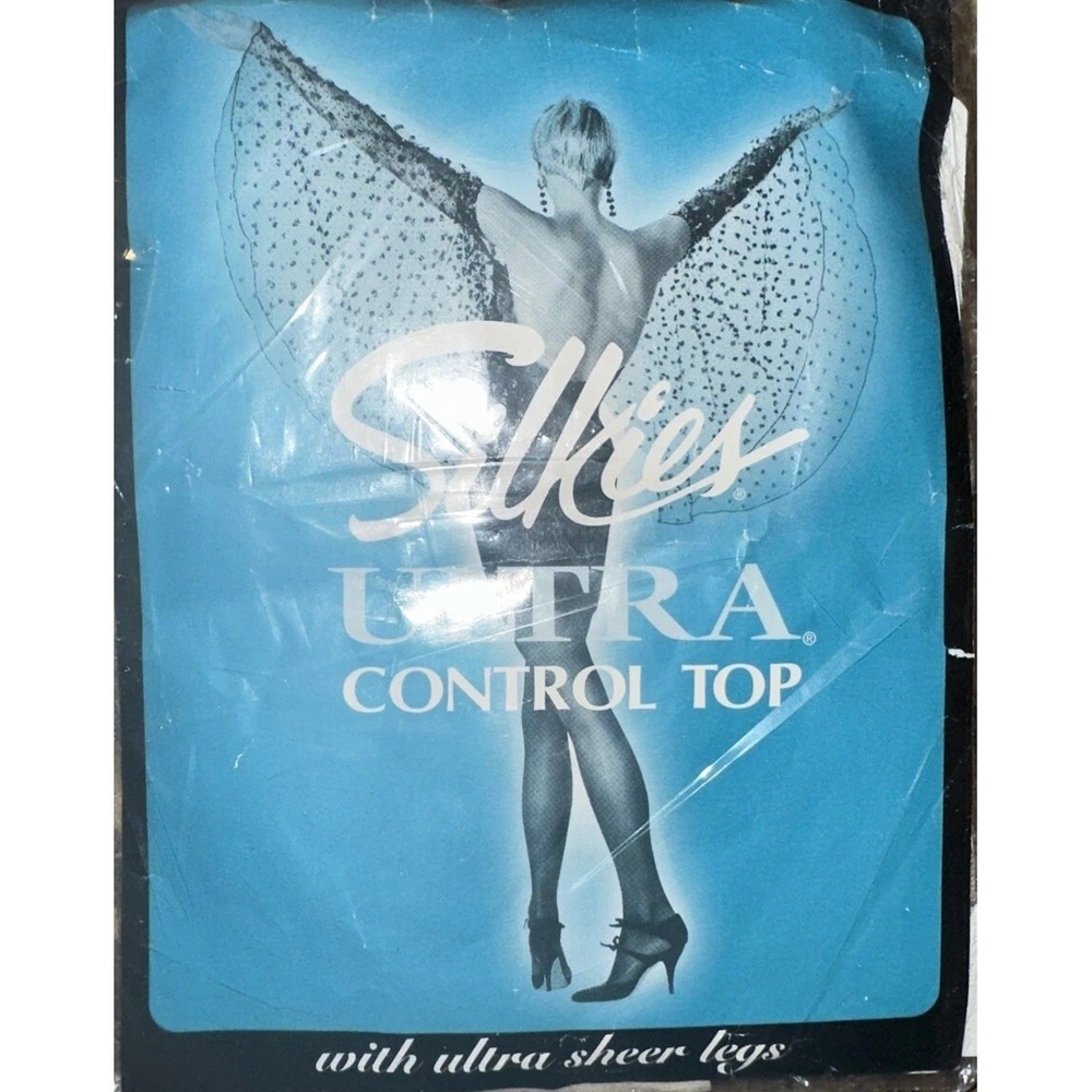 Silkies Pantyhose Womens XL Ivory Ultra Control Top‎ Sheer Leg USA UCT.100 NEW